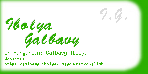 ibolya galbavy business card